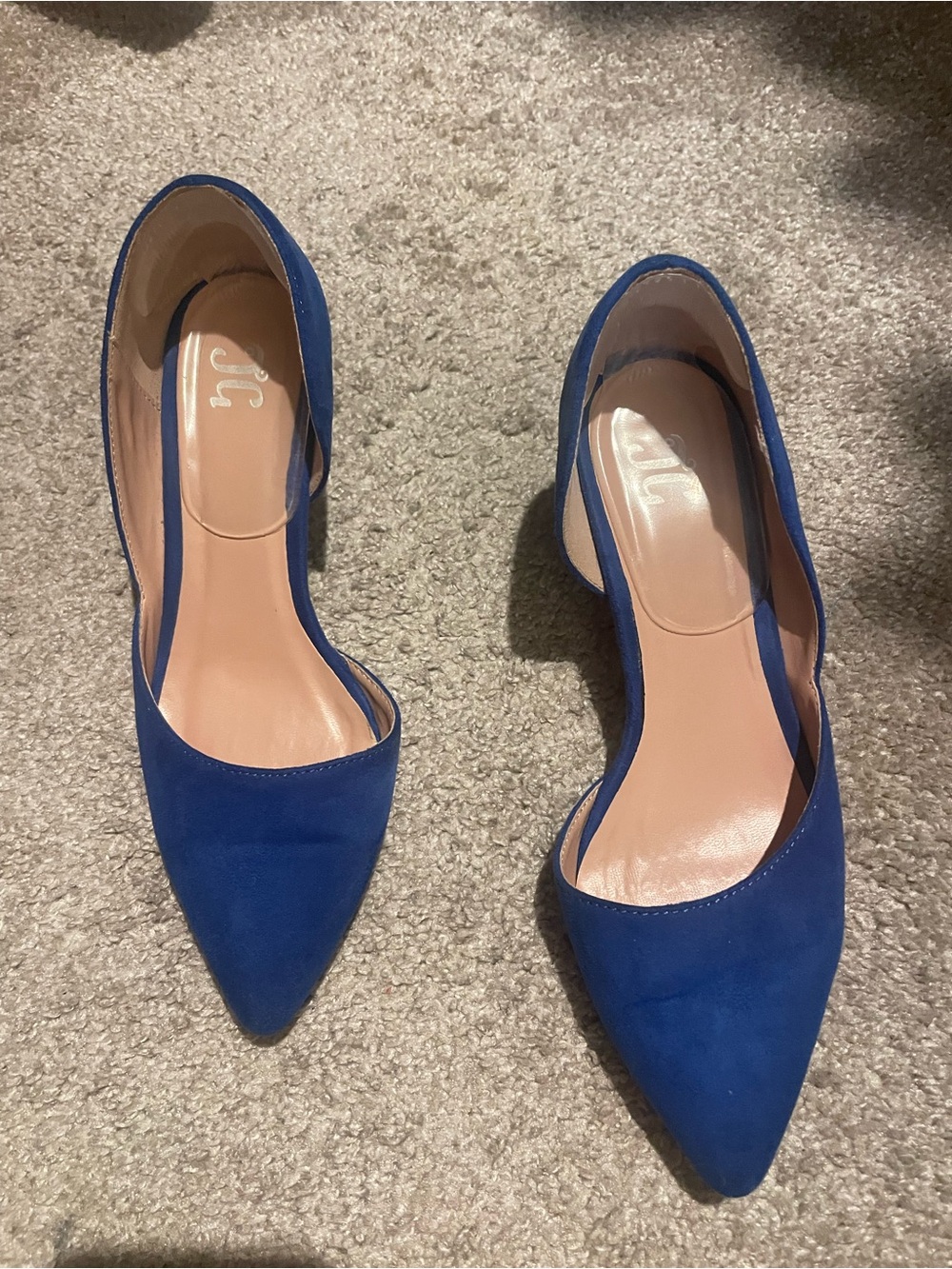 Journee Collection Royal Blue Pointed D'Orsay Flats